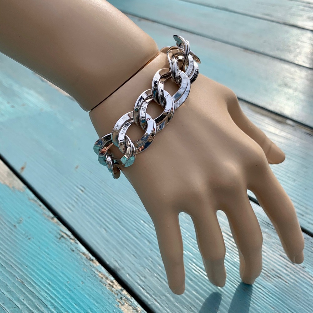 Vintage Monet Silver Tone Bracelet